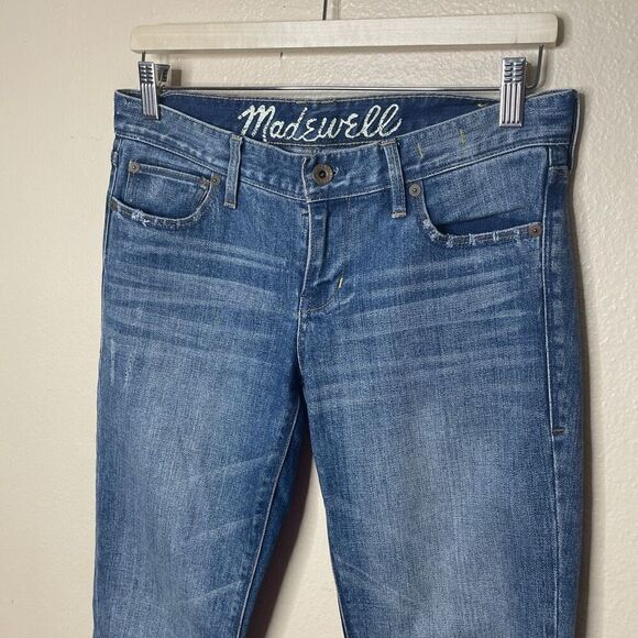 Madewell Jeans Women's 28X34 Blue Rail Straight Low Rise Denim Casual - Picture 2 of 12